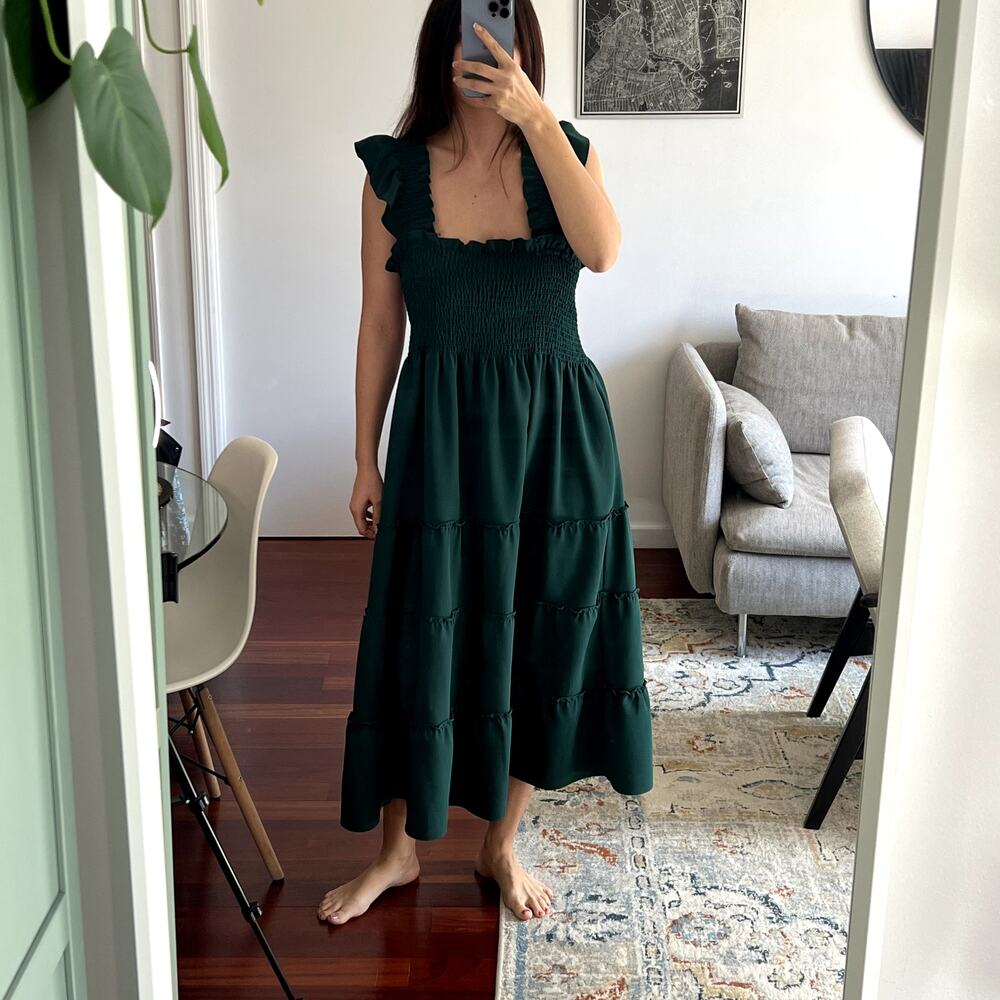 Hill House Home Ellie Nap Dress Emerald Green Size XL New - Picture 2 of 8